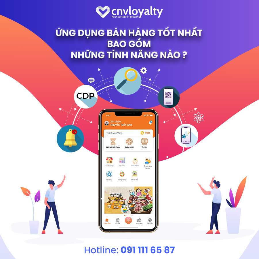 tính năng của app bán hàng online