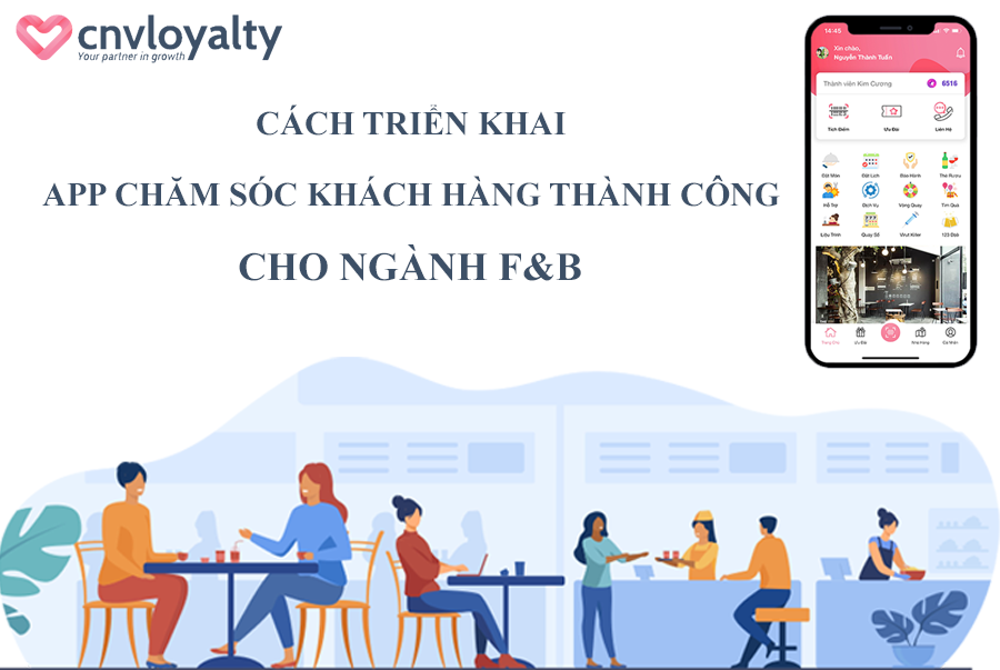 CÁCH TRIỂN KHAI APP CHĂM SÓC KHÁCH HÀNG THÀNH CÔNG CHO NGÀNH F&B